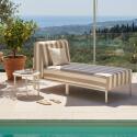 Chaise longue a rayas para sofá modular de exterior