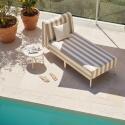 Chaise longue a rayas para sofá modular de exterior