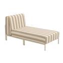 Chaise longue a rayas para sofá modular de exterior