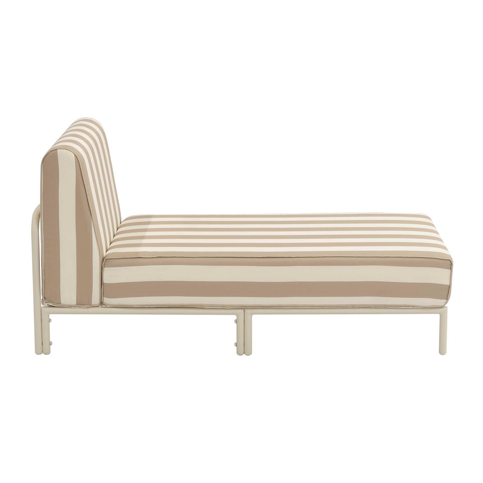Chaise longue a rayas para sofá modular de exterior