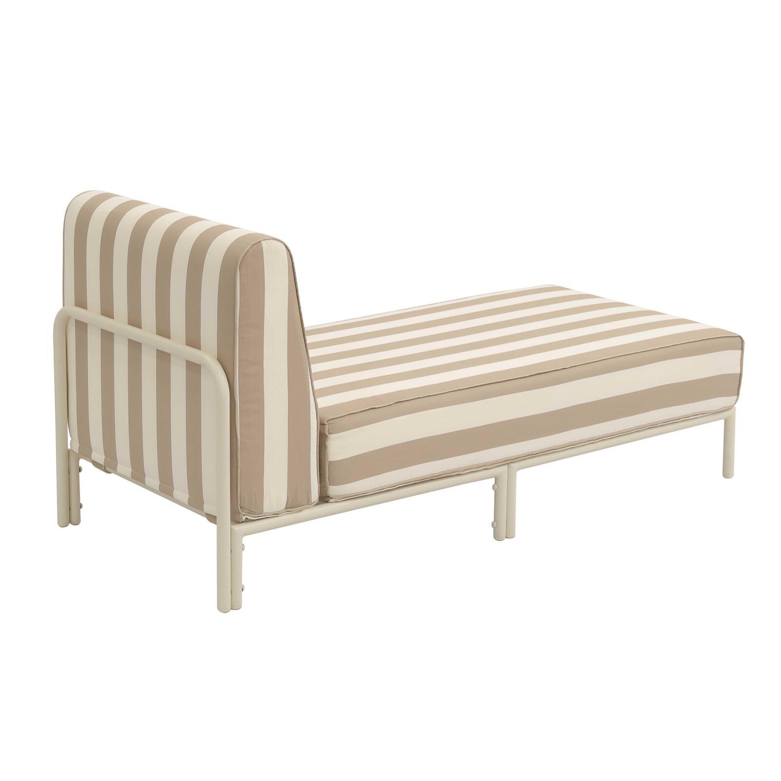 Chaise longue a rayas para sofá modular de exterior