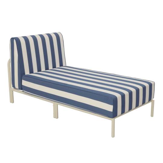 Chaise longue a rayas para sofá modular de exterior | Oviala