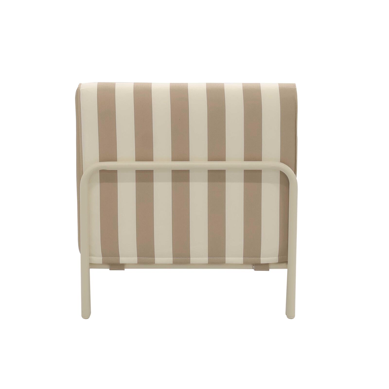 Chaise longue a rayas para sofá modular de exterior