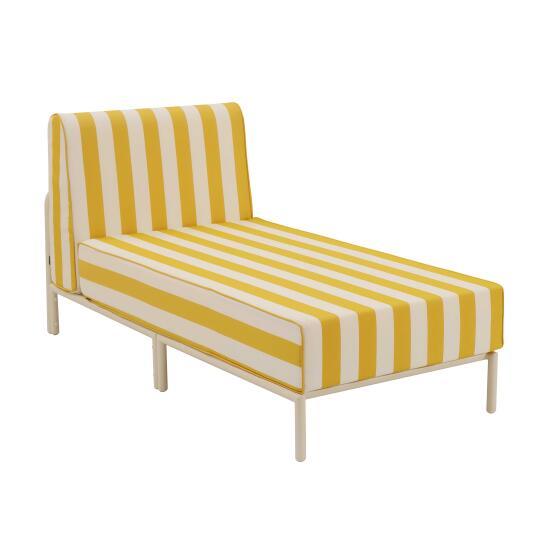 Chaise longue a rayas para sofá modular de exterior | Oviala