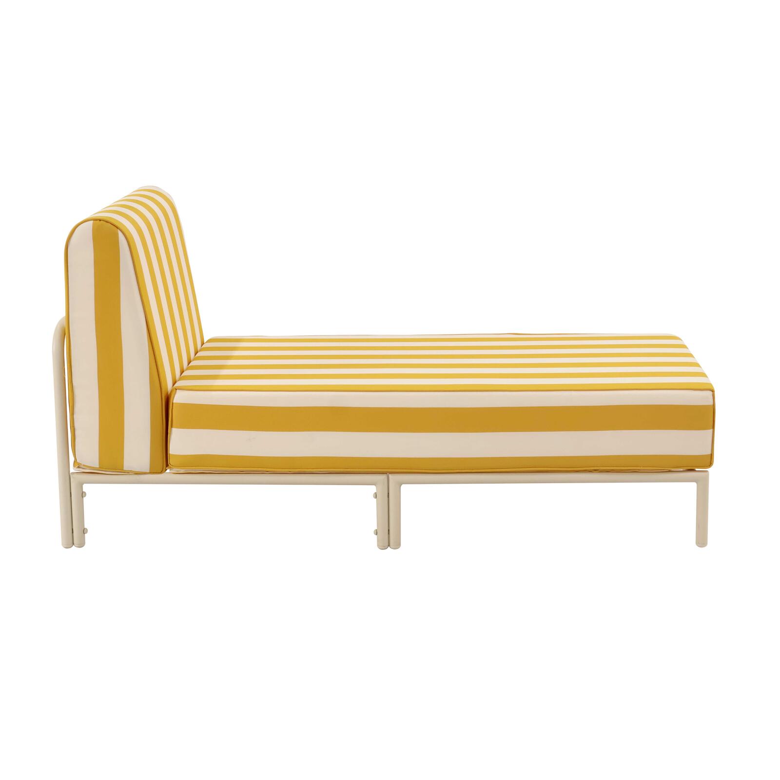 Chaise longue a rayas para sofá modular de exterior