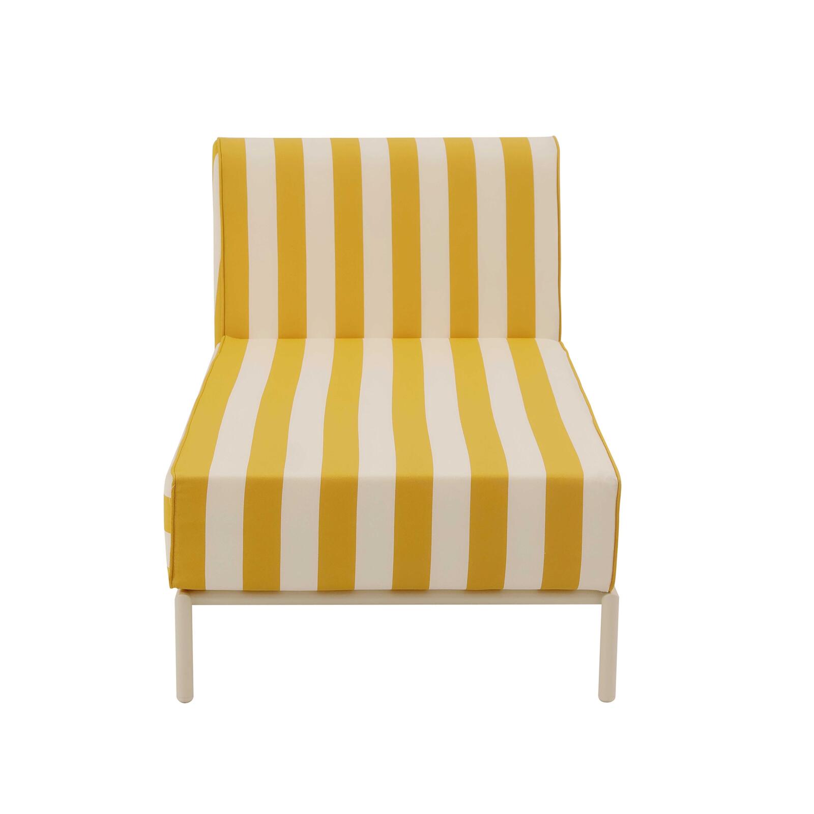 Chaise longue a rayas para sofá modular de exterior