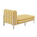 Chaise longue a rayas para sofá modular de exterior