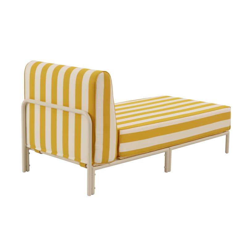 Chaise longue a rayas para sofá modular de exterior