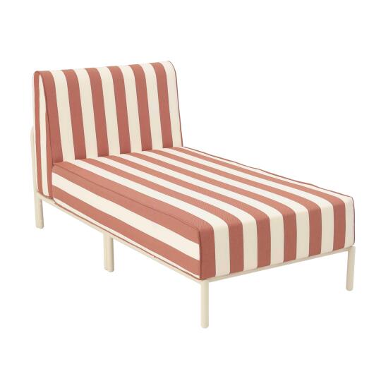 Chaise longue a rayas para sofá modular de exterior | Oviala