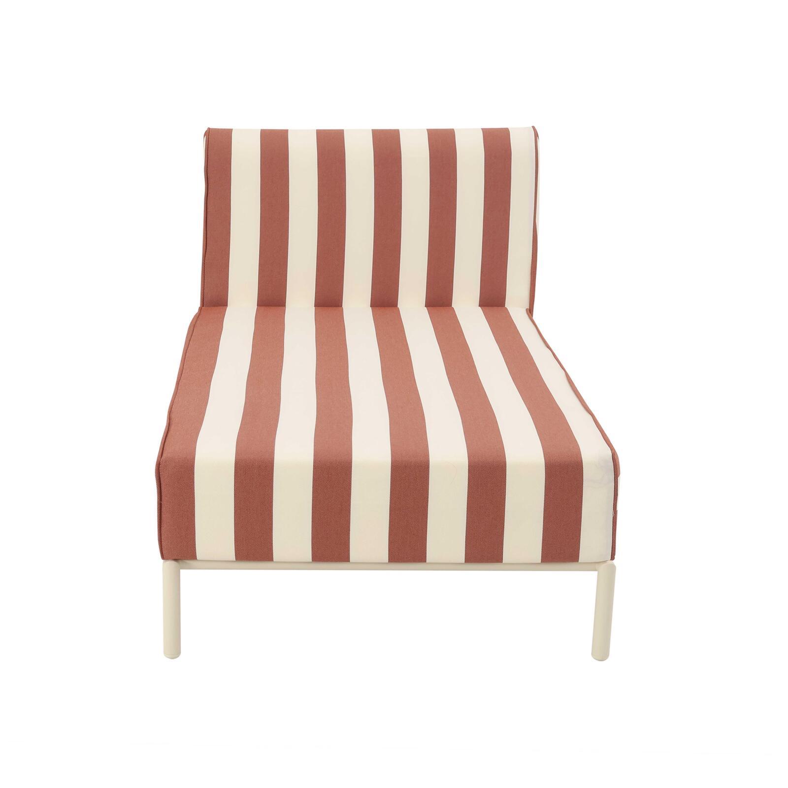 Chaise longue a rayas para sofá modular de exterior