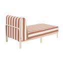Chaise longue a rayas para sofá modular de exterior