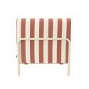 Chaise longue a rayas para sofá modular de exterior