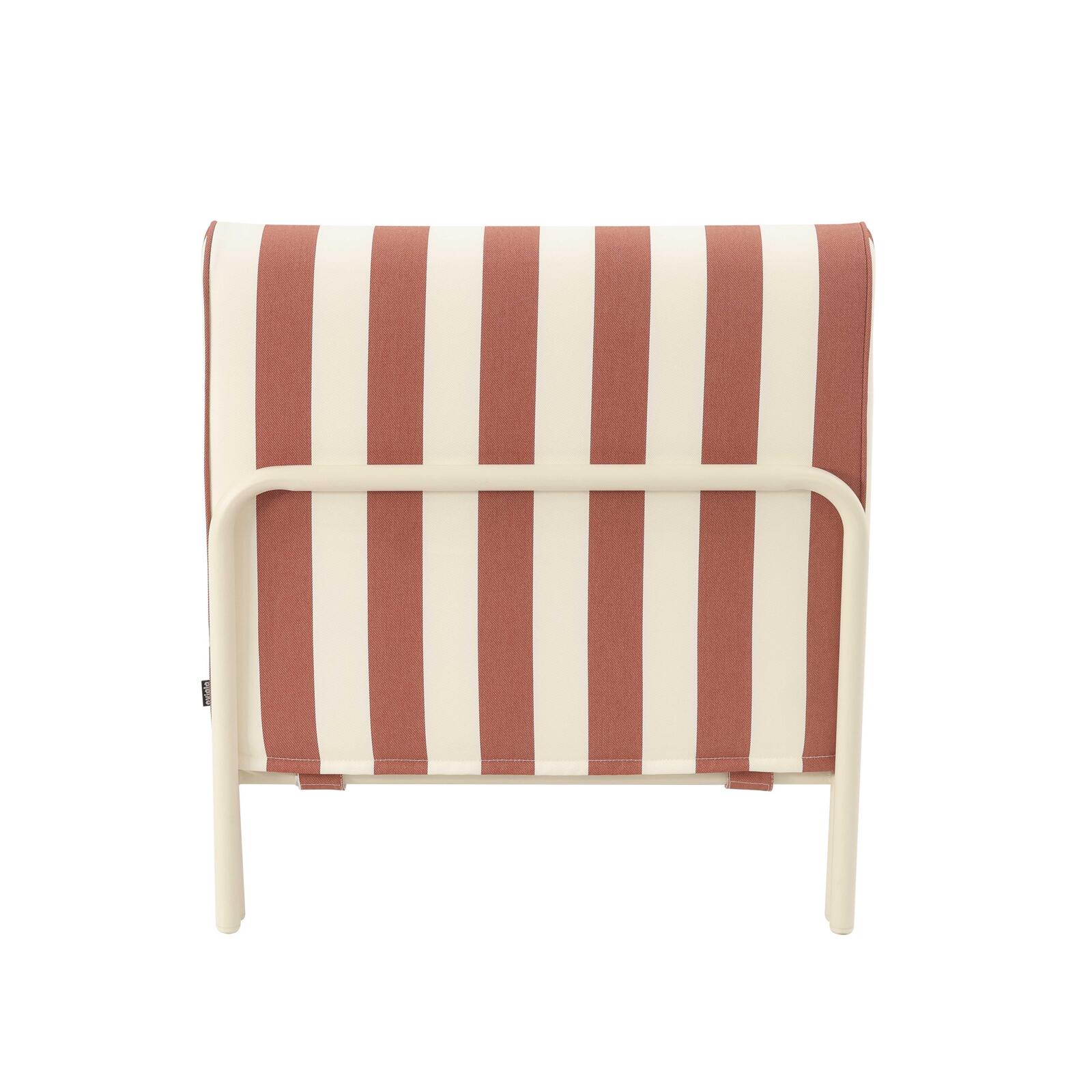 Chaise longue a rayas para sofá modular de exterior