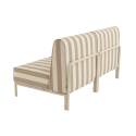 Sofá modular de exterior a rayas para 2 personas con 2 sillones