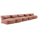 Sofá modular de exterior para 5 personas con 5 sillones
