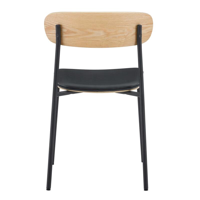 Sillas símil cuero de madera y metal - Lote de 2 (6/7)