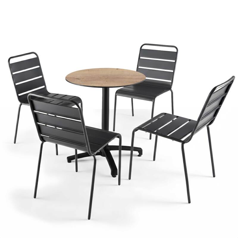 Tablero para mesa exterior de HPL Ø70 cm (5/6)