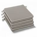Lote de 4 cojines de silla de exterior lisos 40 x 40 cm