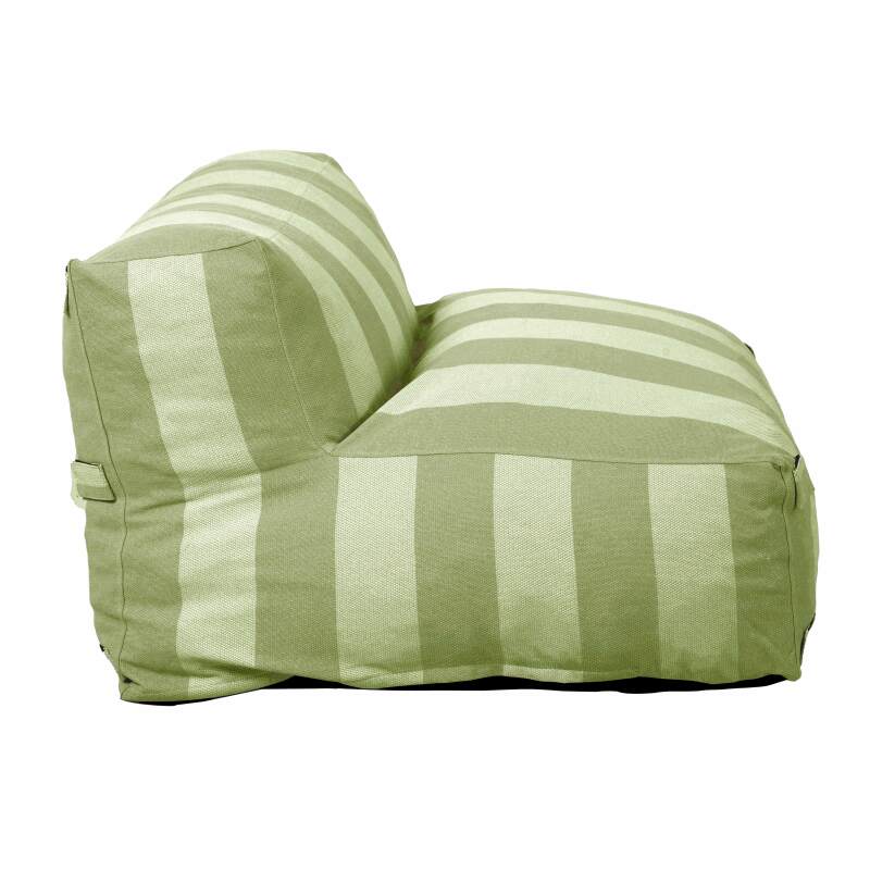 Sofá modular de exterior para 2 personas con 2 sillones a rayas (6/7)