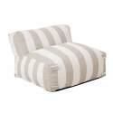 Sofá modular de exterior para 2 personas con 2 sillones a rayas