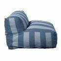 Sofá modular de exterior para 2 personas con 2 sillones a rayas