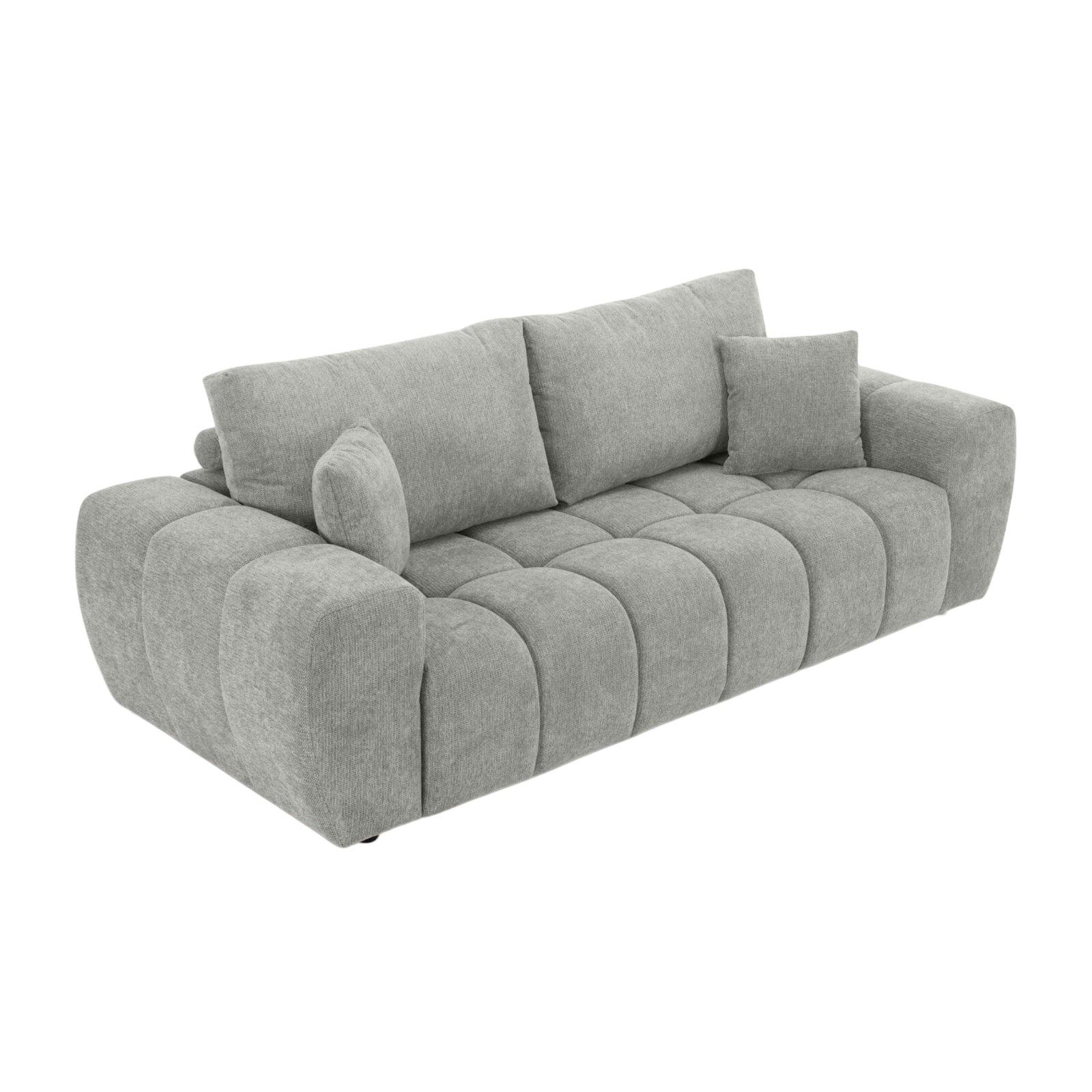 Sofá de 3 plazas de tela con cojines