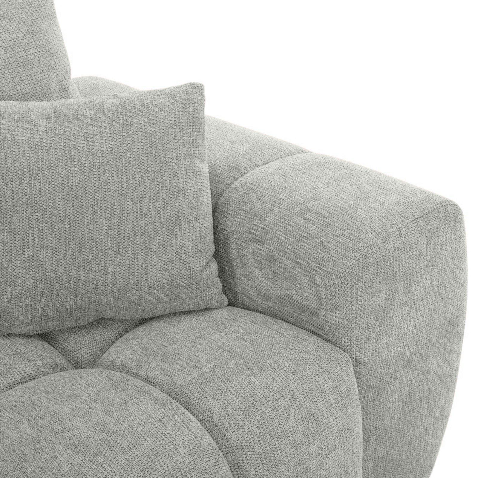 Sofá de 3 plazas de tela con cojines