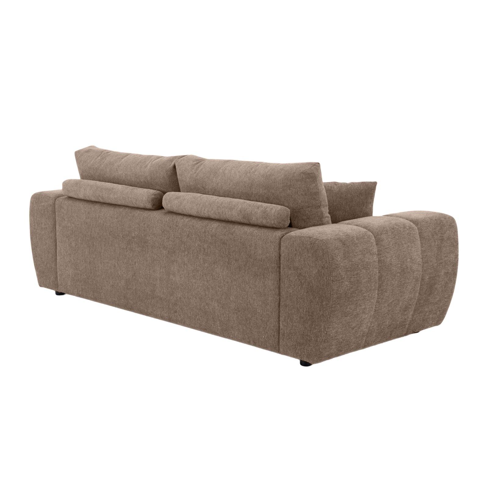 Sofá de 3 plazas de tela con cojines