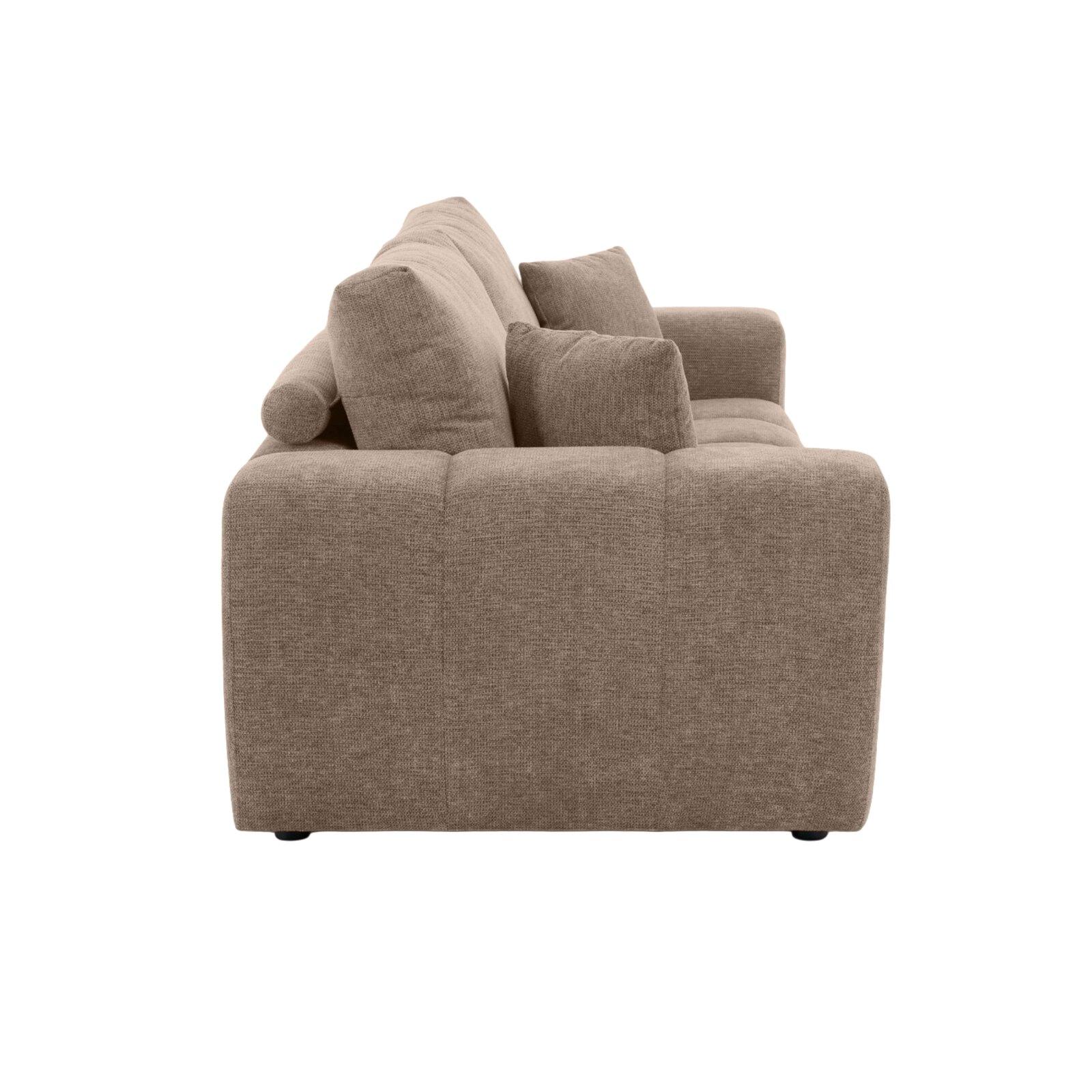 Sofá de 3 plazas de tela con cojines