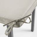 Lote de 4 cojines de silla de exterior lisos 40 x 40 cm
