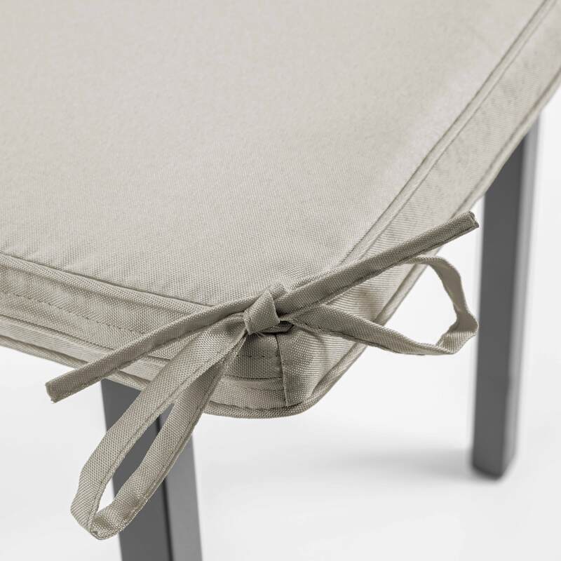 Lote de 4 cojines de silla de exterior lisos 40 x 40 cm (3/6)