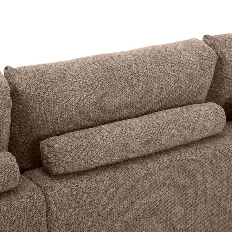 Sofá esquinero de 3 plazas de tela con chaise longue izquierda y cojines (5/8)