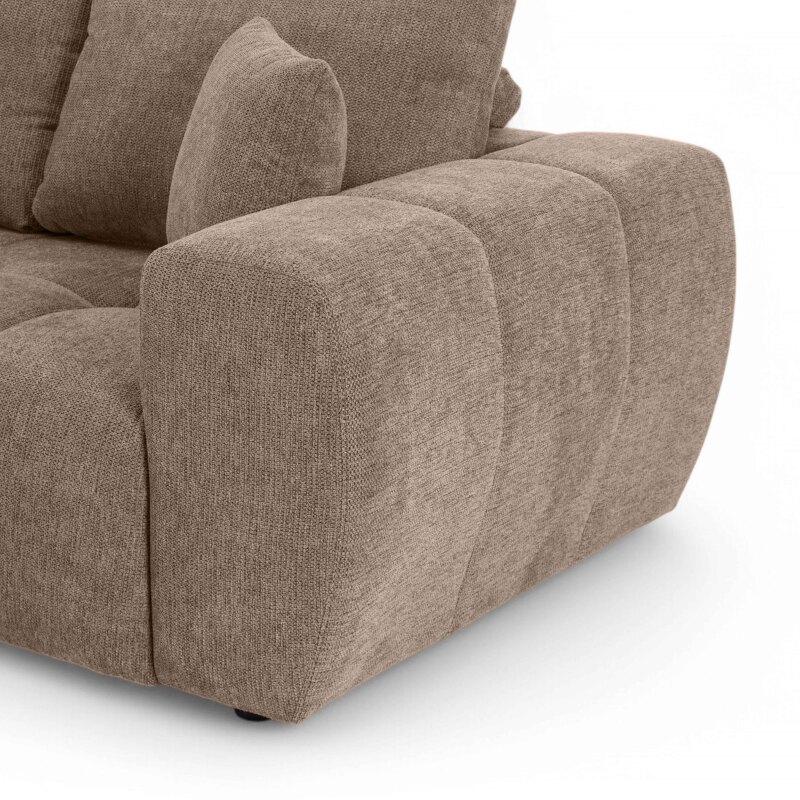Sofá esquinero de 3 plazas de tela con chaise longue izquierda y cojines (6/8)
