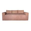 Sofá de 3 plazas en tejido acanalado con cojínes