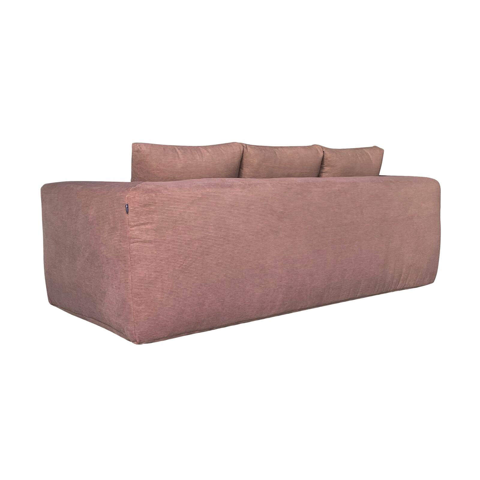 Sofá de 3 plazas en tejido acanalado con cojínes