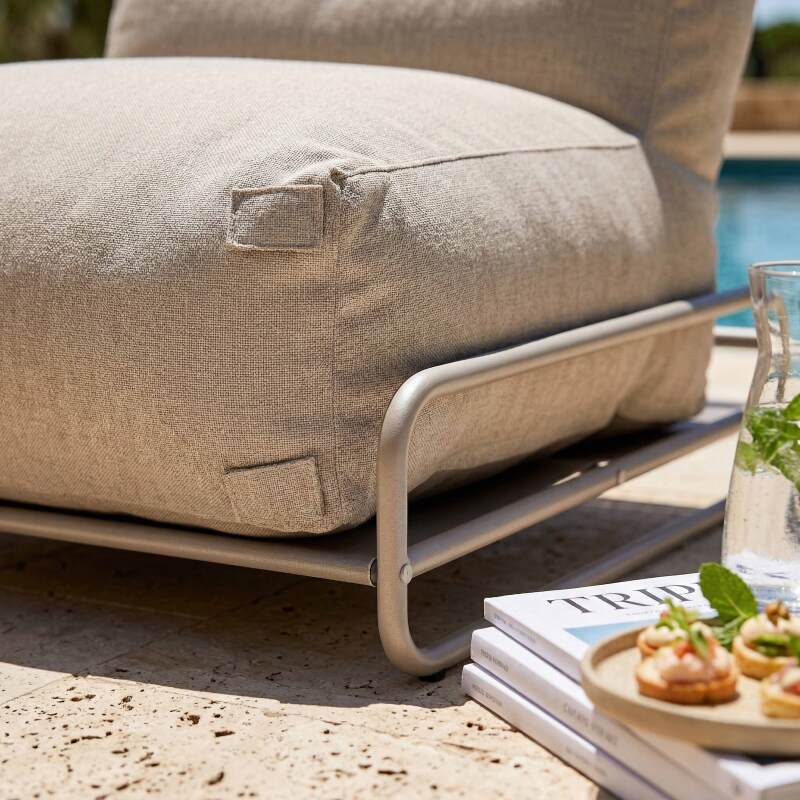 Sillón para sofá modular de exterior con estructura (2/7)