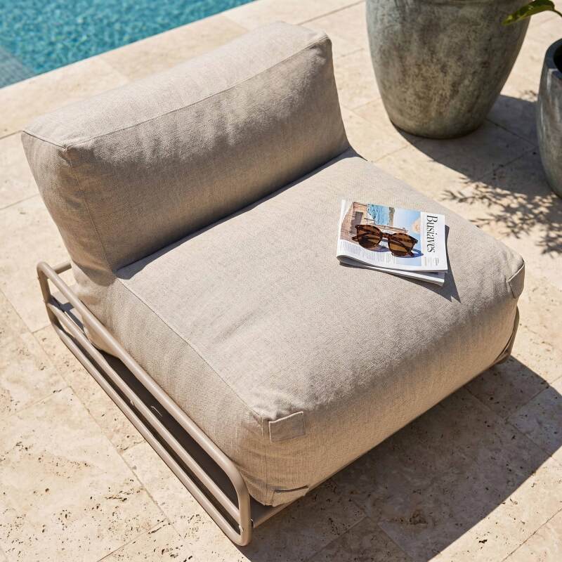 Sillón para sofá modular de exterior con estructura (3/7)