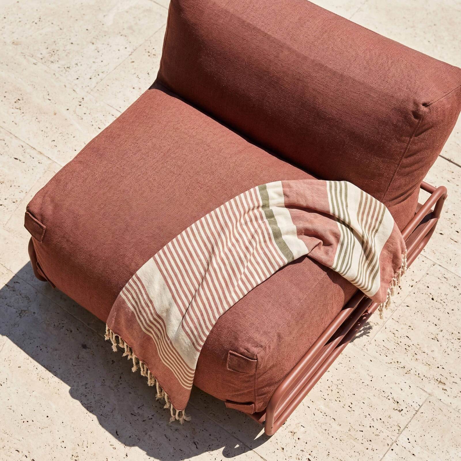 Sillón para sofá modular de exterior con estructura