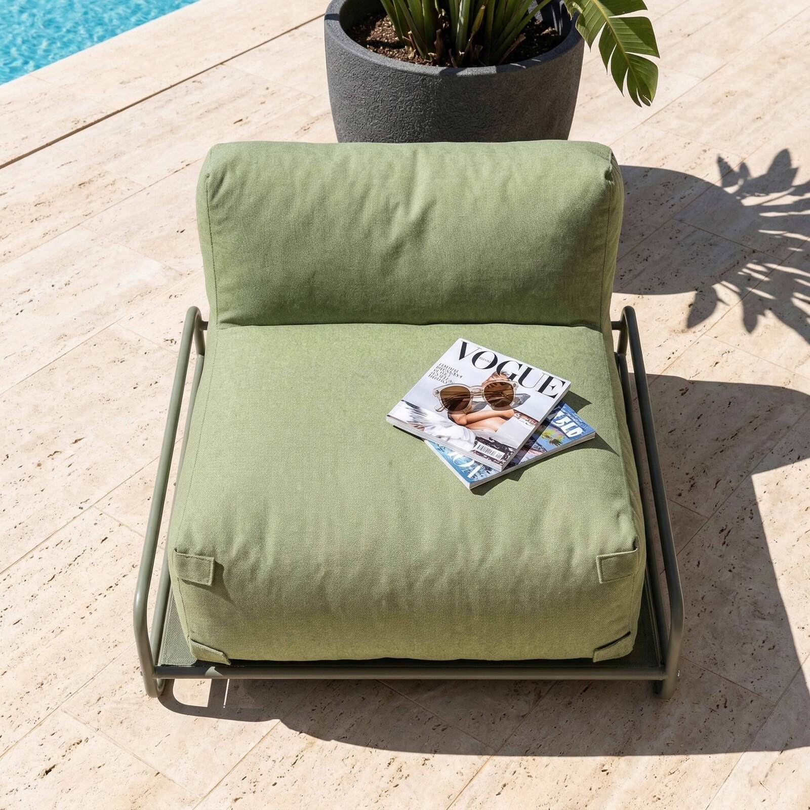 Sillón para sofá modular de exterior con estructura