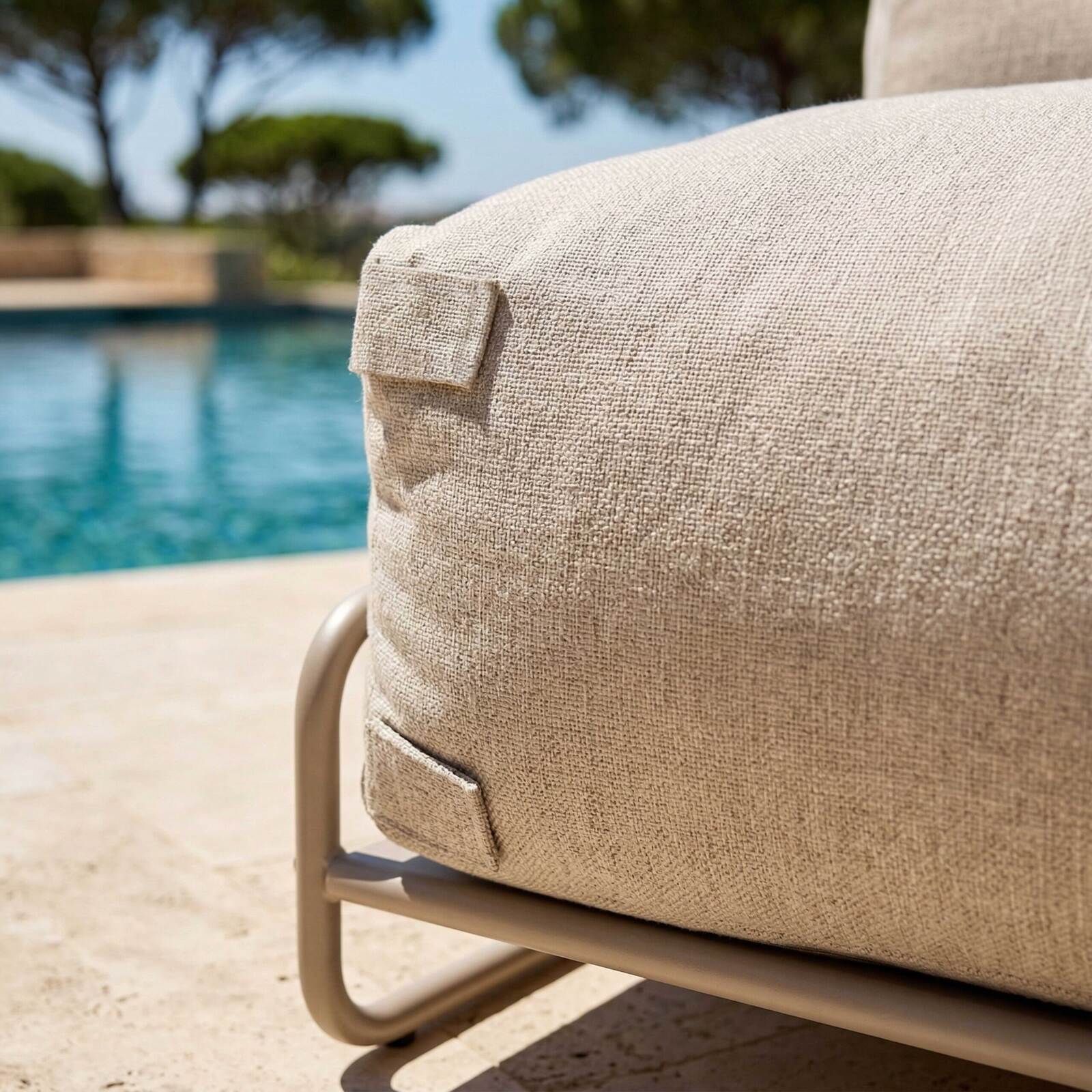 Sillón para sofá modular de exterior con estructura