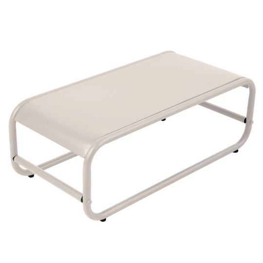 Mesa de centro de jardín rectangular de metal 85x40x30 cm | Oviala