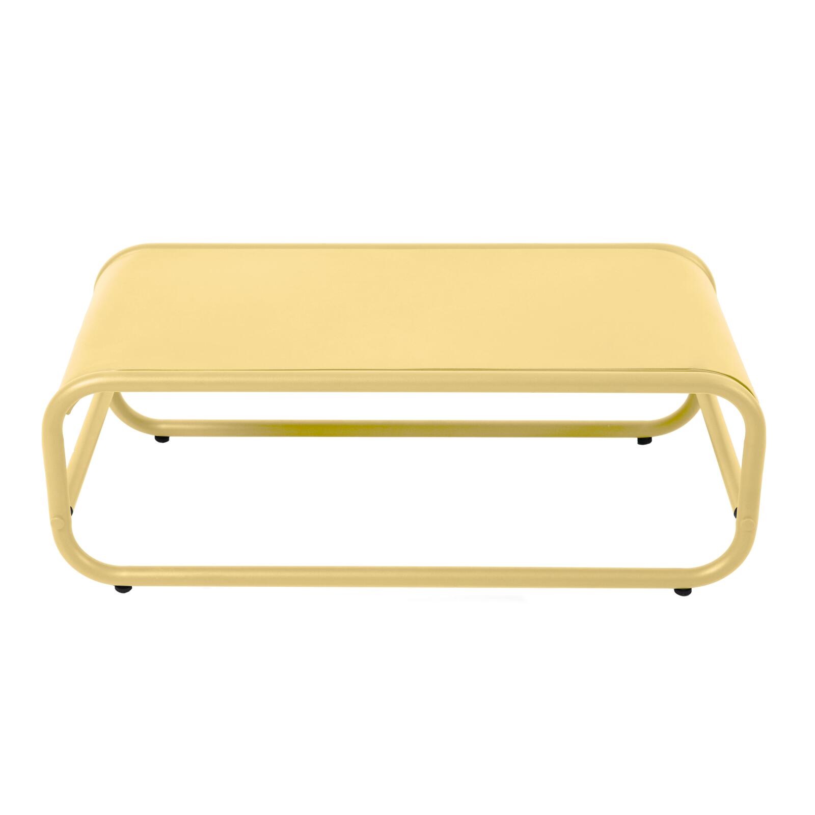 Mesa de centro de jardín rectangular de metal 85x40x30 cm