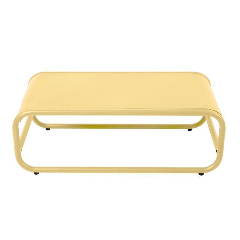 Mesa de centro de jardín rectangular de metal 85x40x30 cm (4/7)