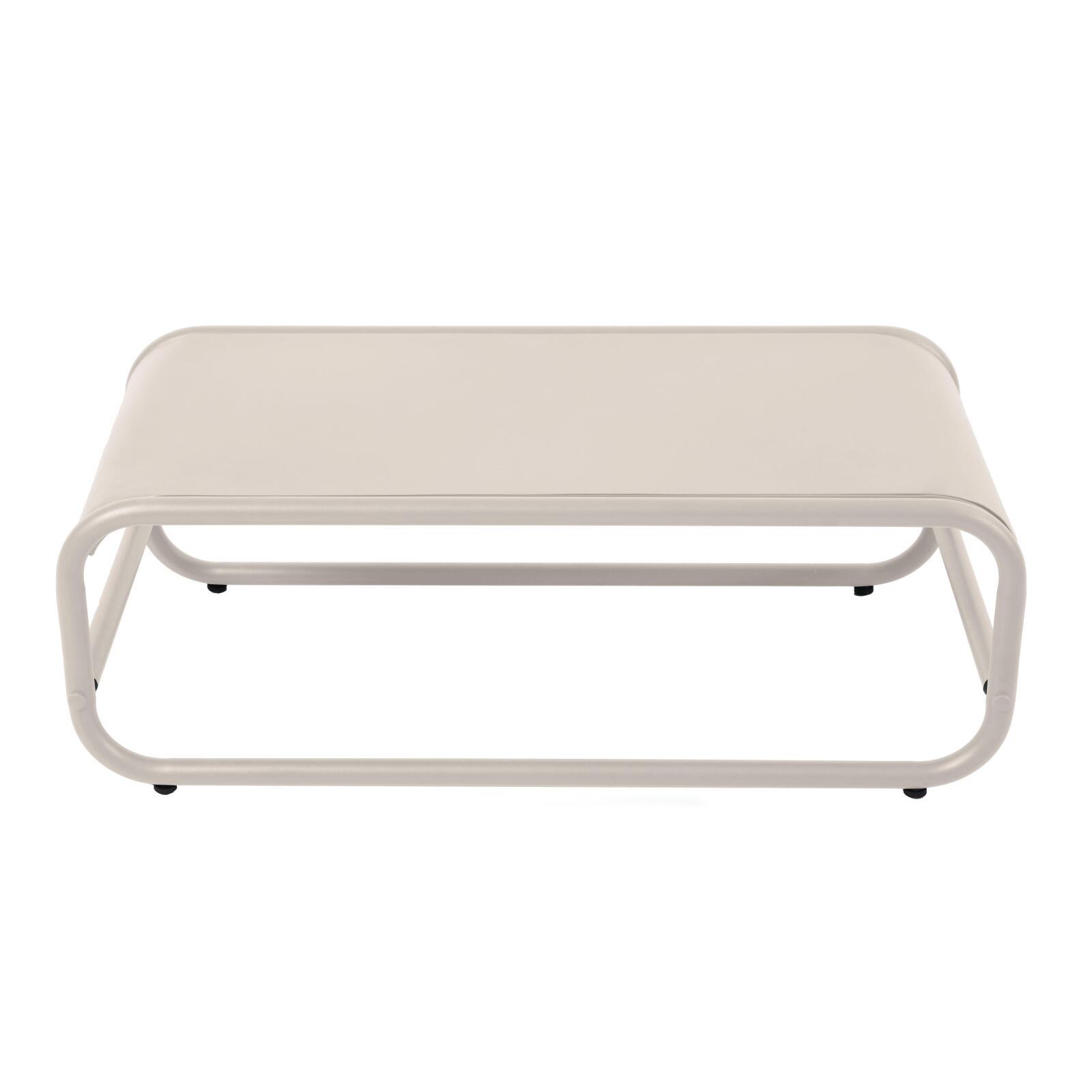 Mesa de centro de jardín rectangular de metal 85x40x30 cm