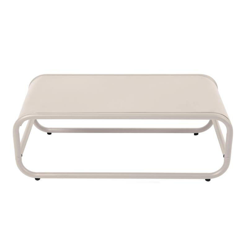 Mesa de centro de jardín rectangular de metal 85x40x30 cm (4/7)