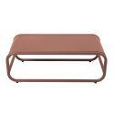 Mesa de centro de jardín rectangular de metal 85x40x30 cm