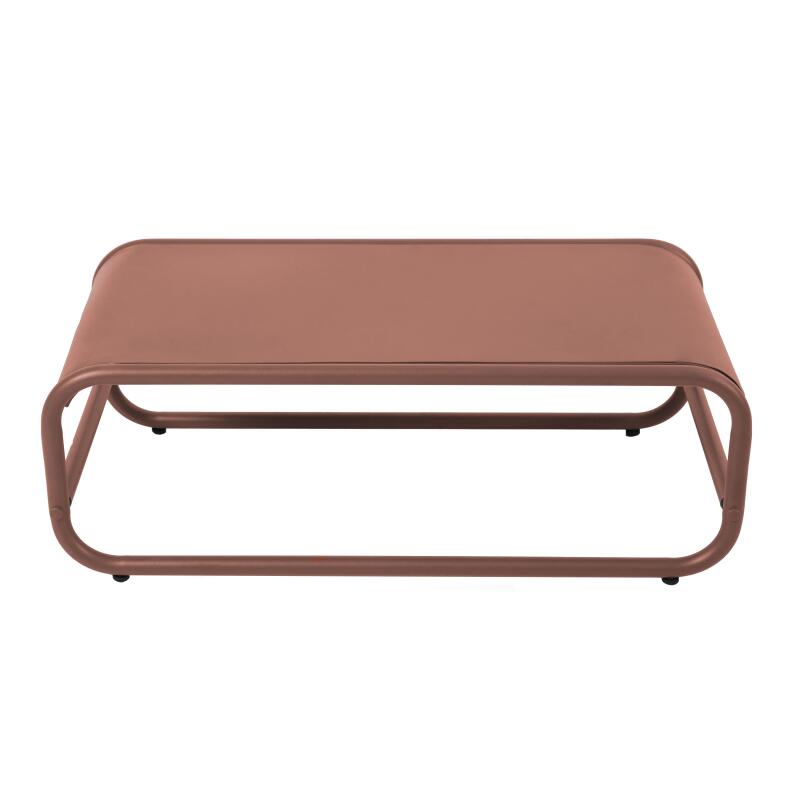 Mesa de centro de jardín rectangular de metal 85x40x30 cm (4/7)