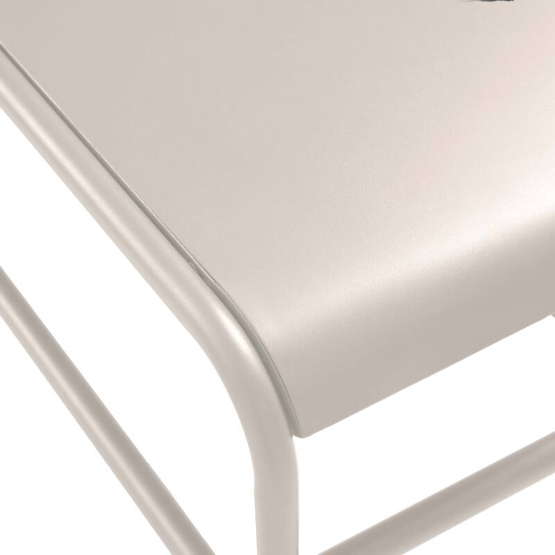 Mesa de centro de jardín rectangular de metal 85x40x30 cm (6/7)