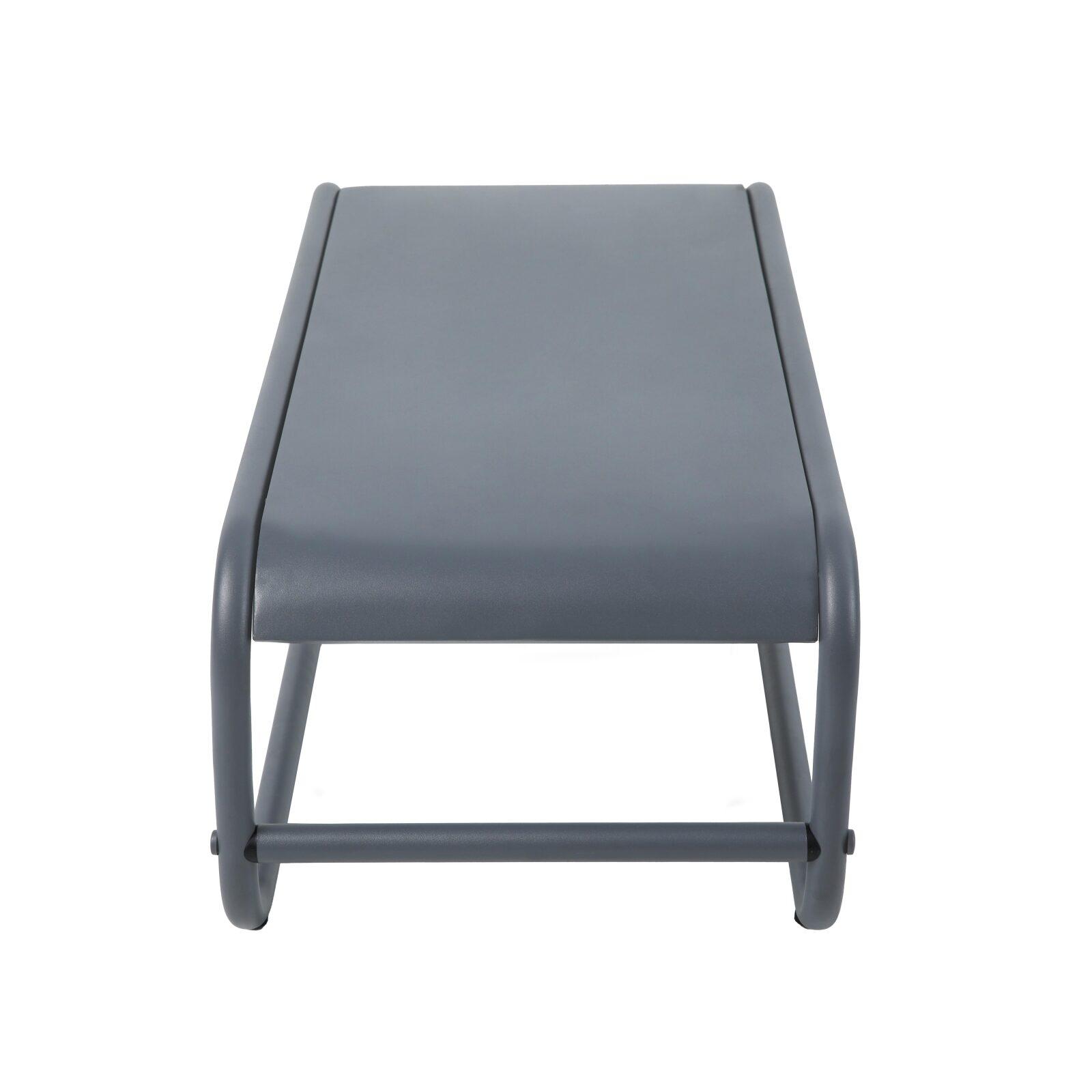 Mesa de centro de jardín rectangular de metal 85x40x30 cm