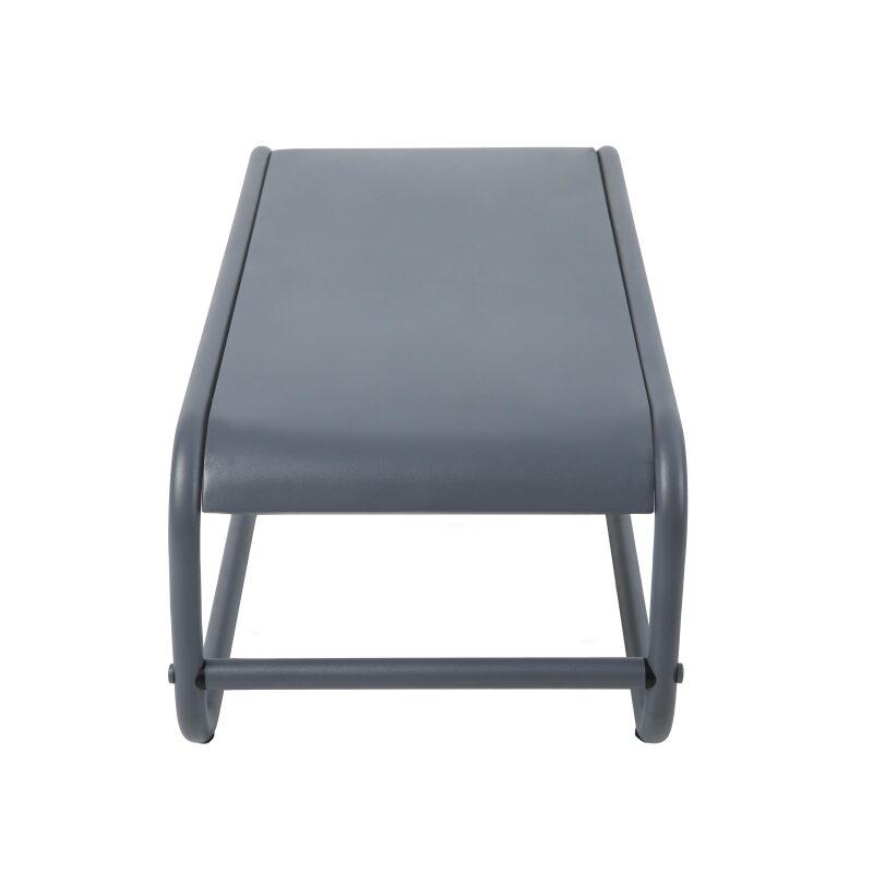 Mesa de centro de jardín rectangular de metal 85x40x30 cm (5/7)